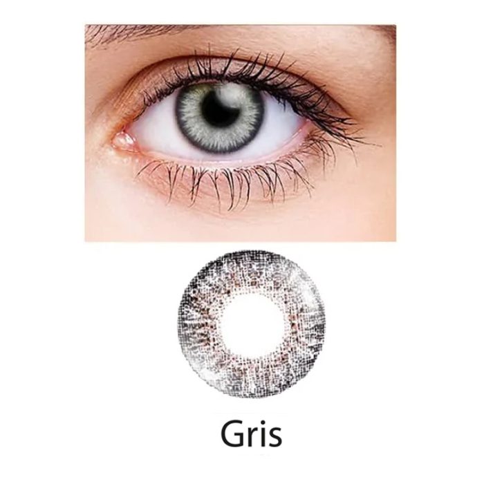 lentes de contacto de color gris