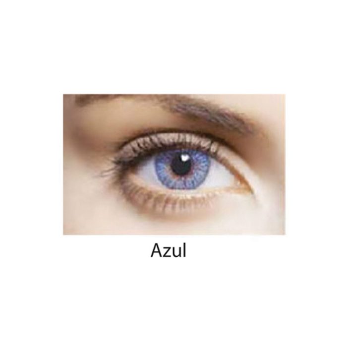 lentes de contacto de color azul