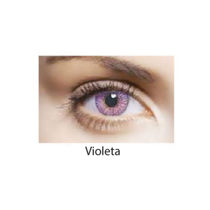 lentes de contacto de color violeta