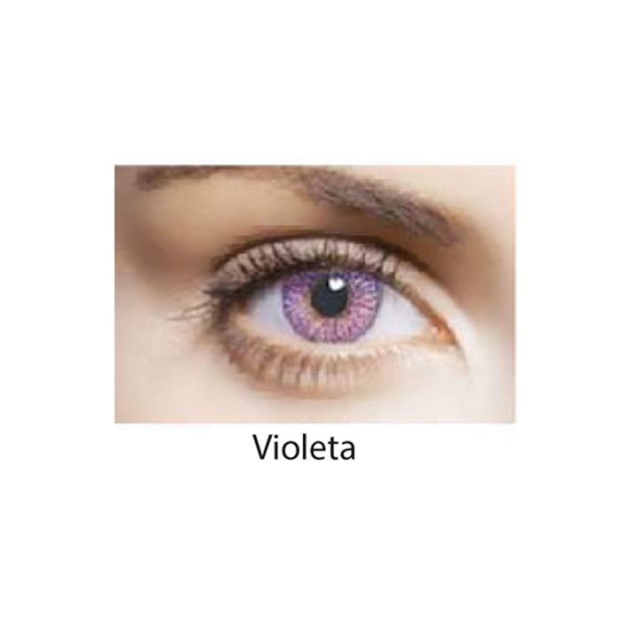 lentes de contacto de color violeta