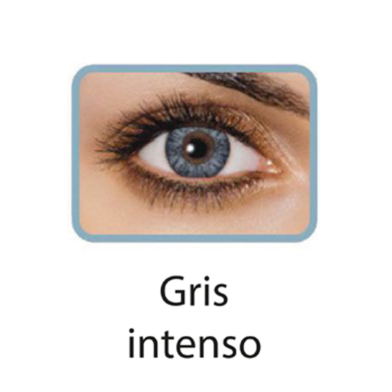lentes de contacto de color gris intenso