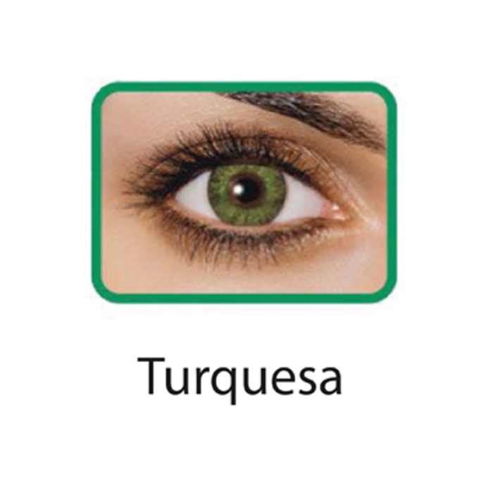 lentes de contacto de color turquesa