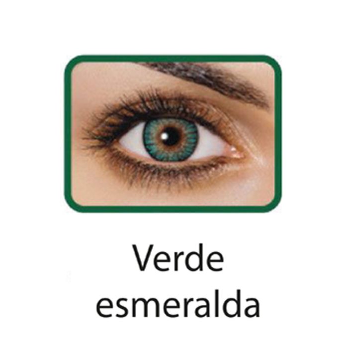 lentes de contacto de color verde esmeralda