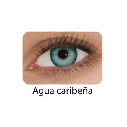 lentes de contacto de color agua caribeña
